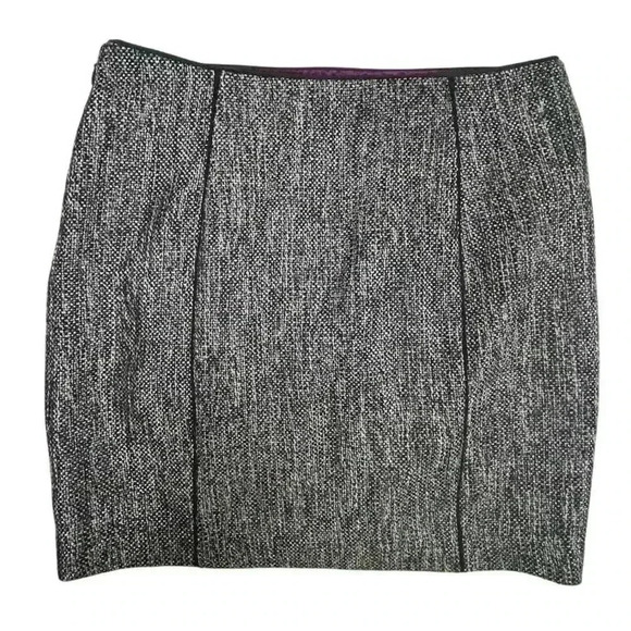 White House Black Market Women's Black Tweed Pencil Skirt Size 10 - Picture 2 of 8